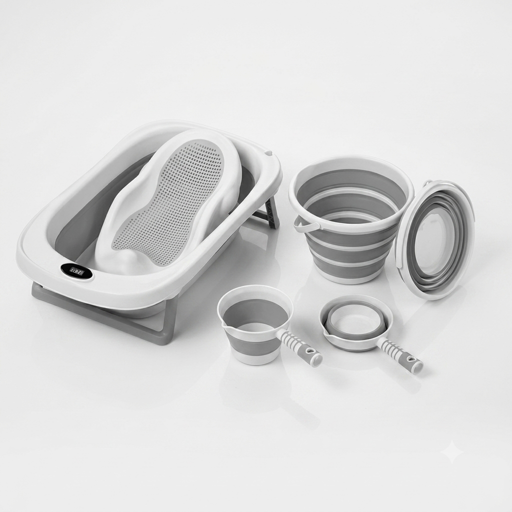 Foldable Baby Bath Set