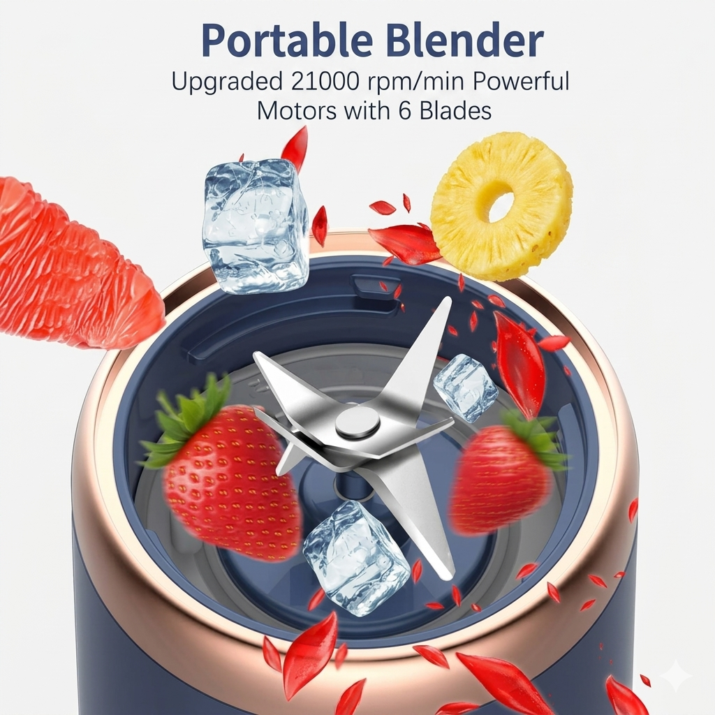 Portable Rechargeable Blender & Fruit Juicer