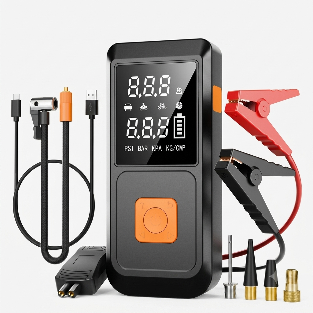 Car Battery Jumpstarter and Tyre Inflator [2-in-1]