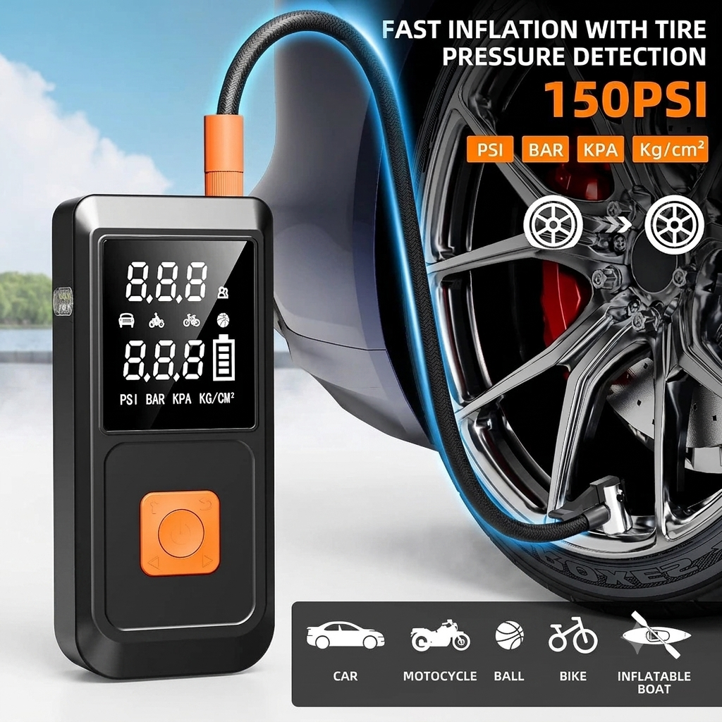 Car Battery Jumpstarter and Tyre Inflator [2-in-1]