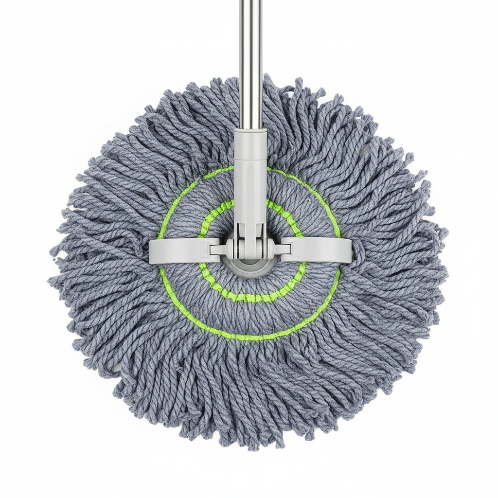 Hands-free Self Wringing Mop - close-up mop head detail