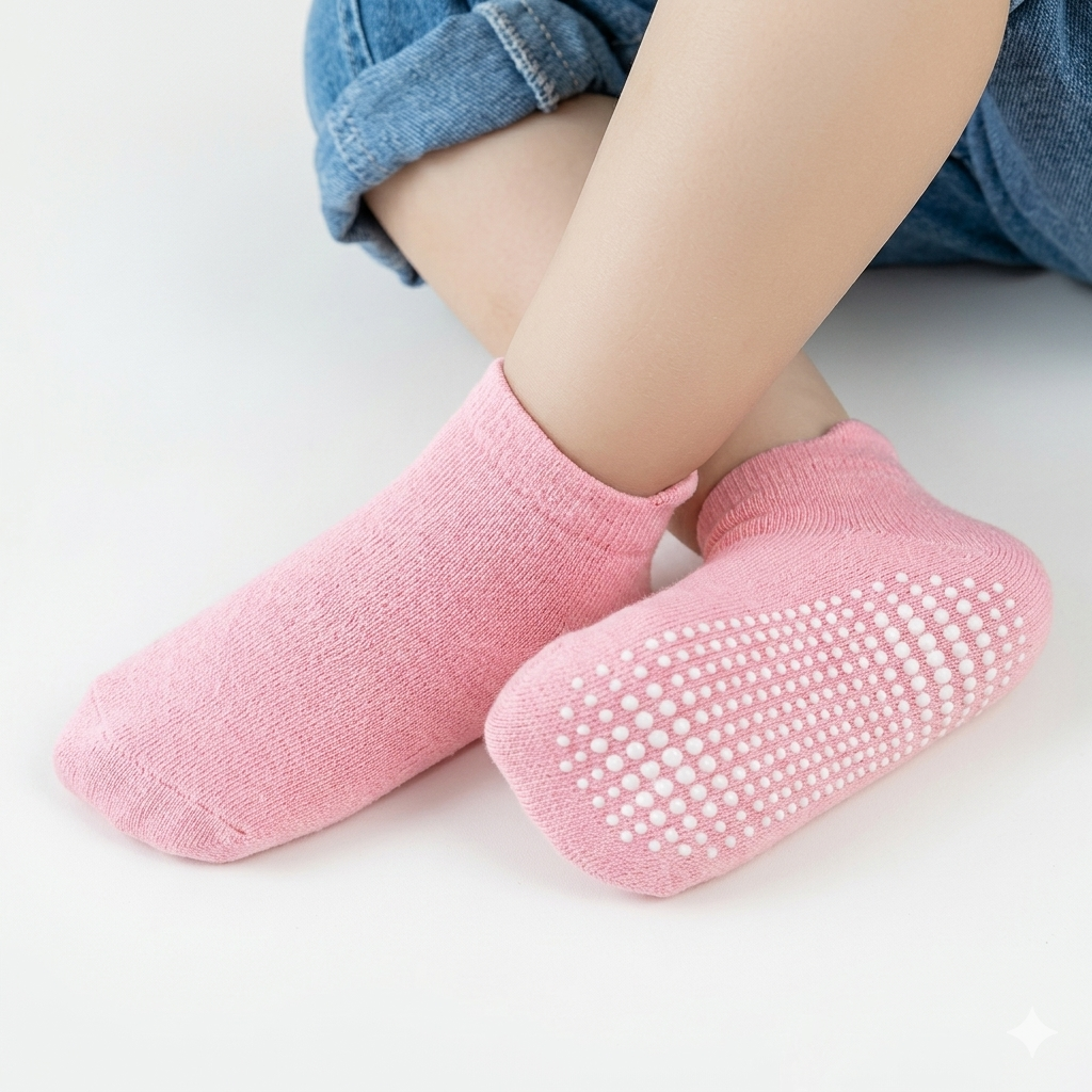 Premium Anti-Slip Cotton Kids Socks