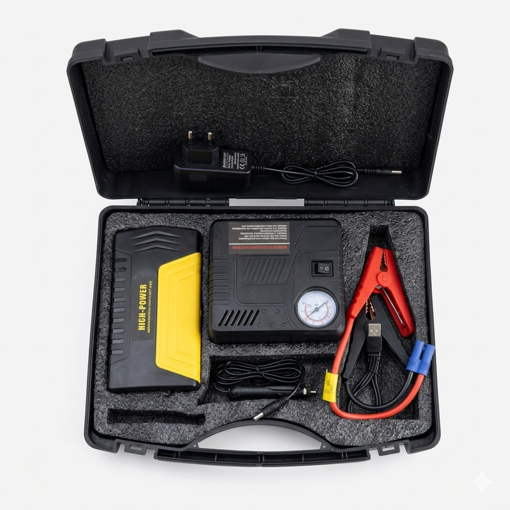 Portable Car Jump Starter and Tyre Inflator
