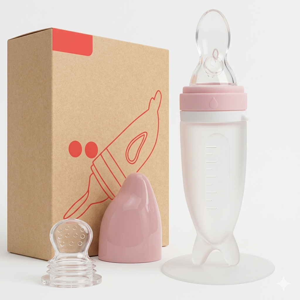 2 in 1 Baby Feeder Bottle with Spoon
