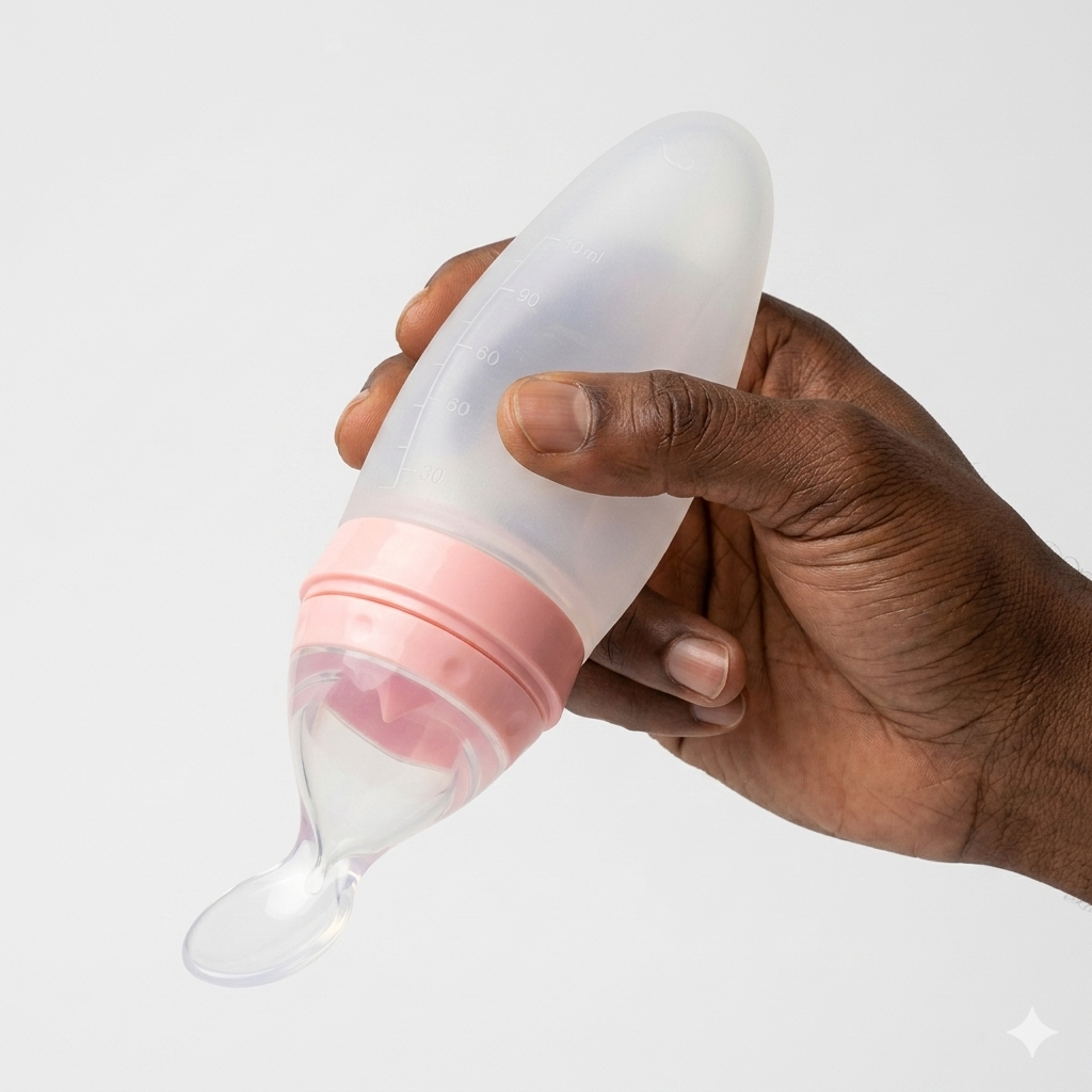 2 in 1 Baby Feeder Bottle with Spoon