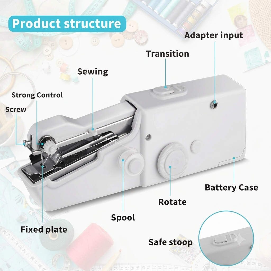 Portable Handheld Pocket Sewing Machine