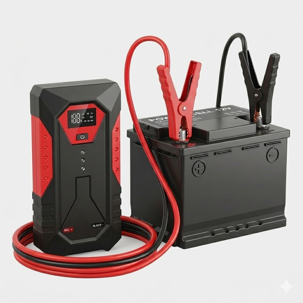 Portable Car Jump Starter and Tyre Inflator