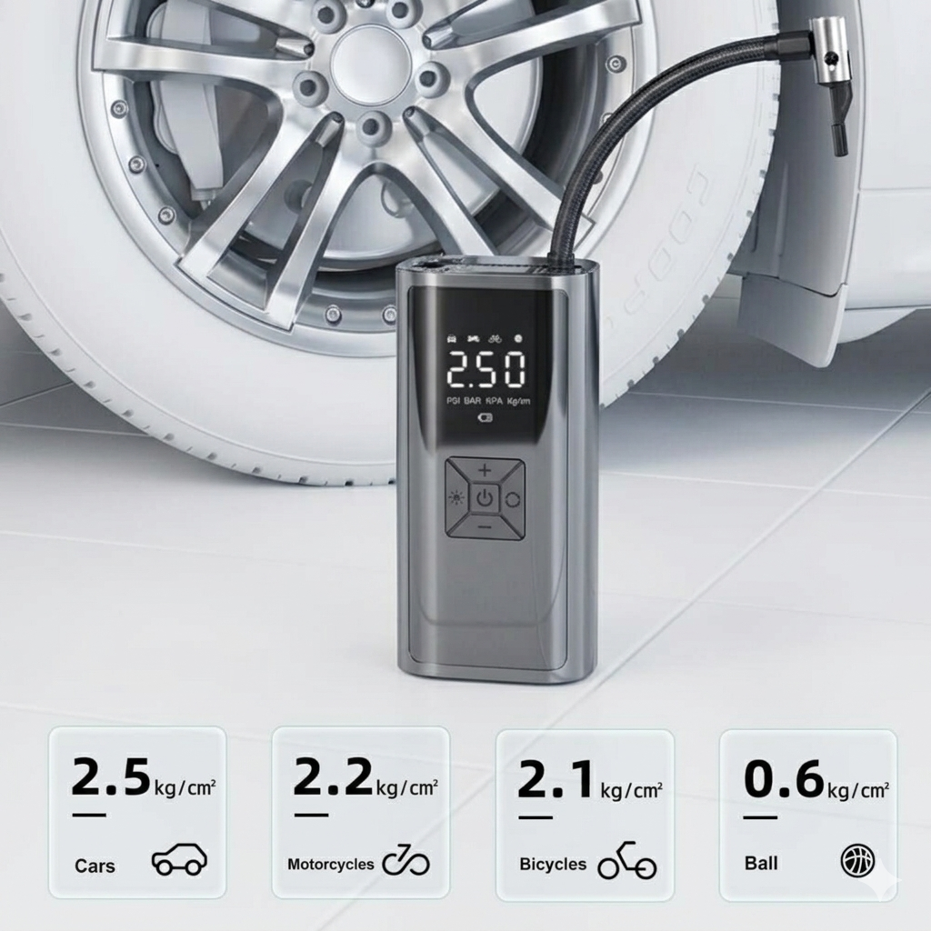 Portable Rechargeable Car Tyre Inflator