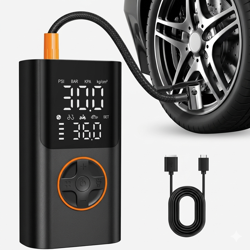 Portable Rechargeable Car Tyre Inflator