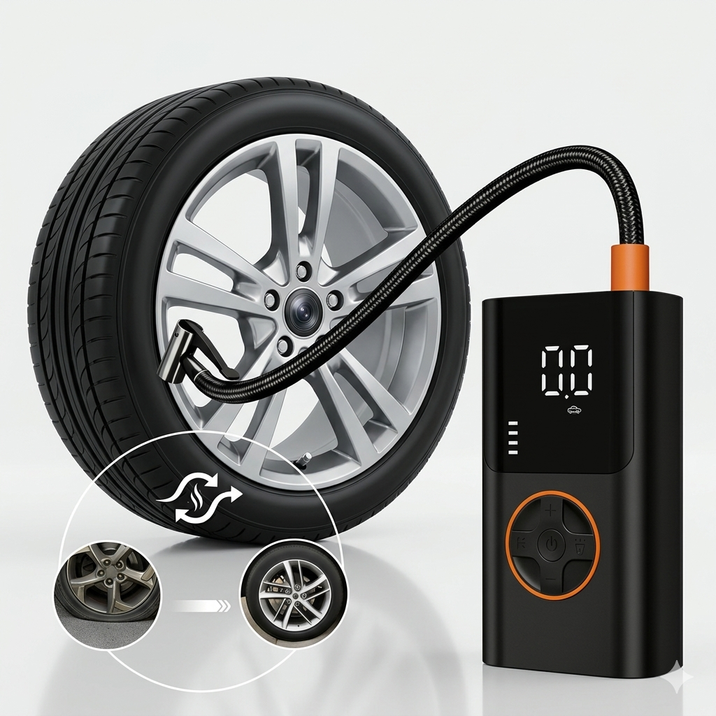 Portable Rechargeable Car Tyre Inflator