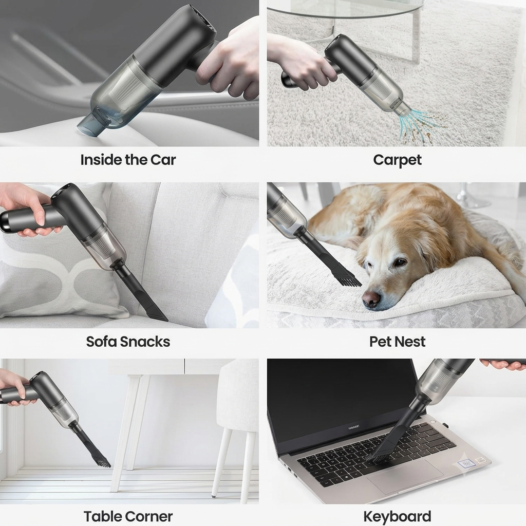 Portable Wireless Car Vacuum Cleaner