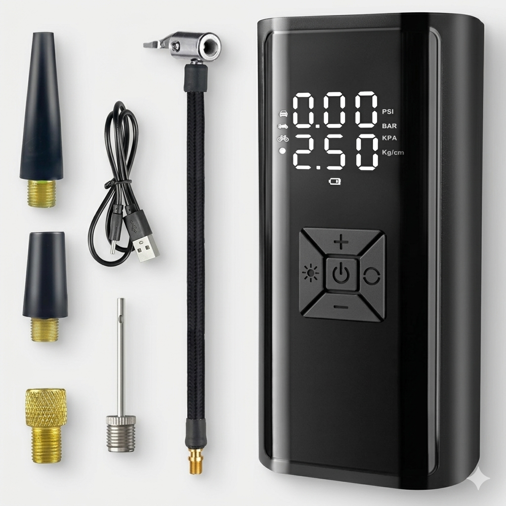 Portable Rechargeable Car Tyre Inflator