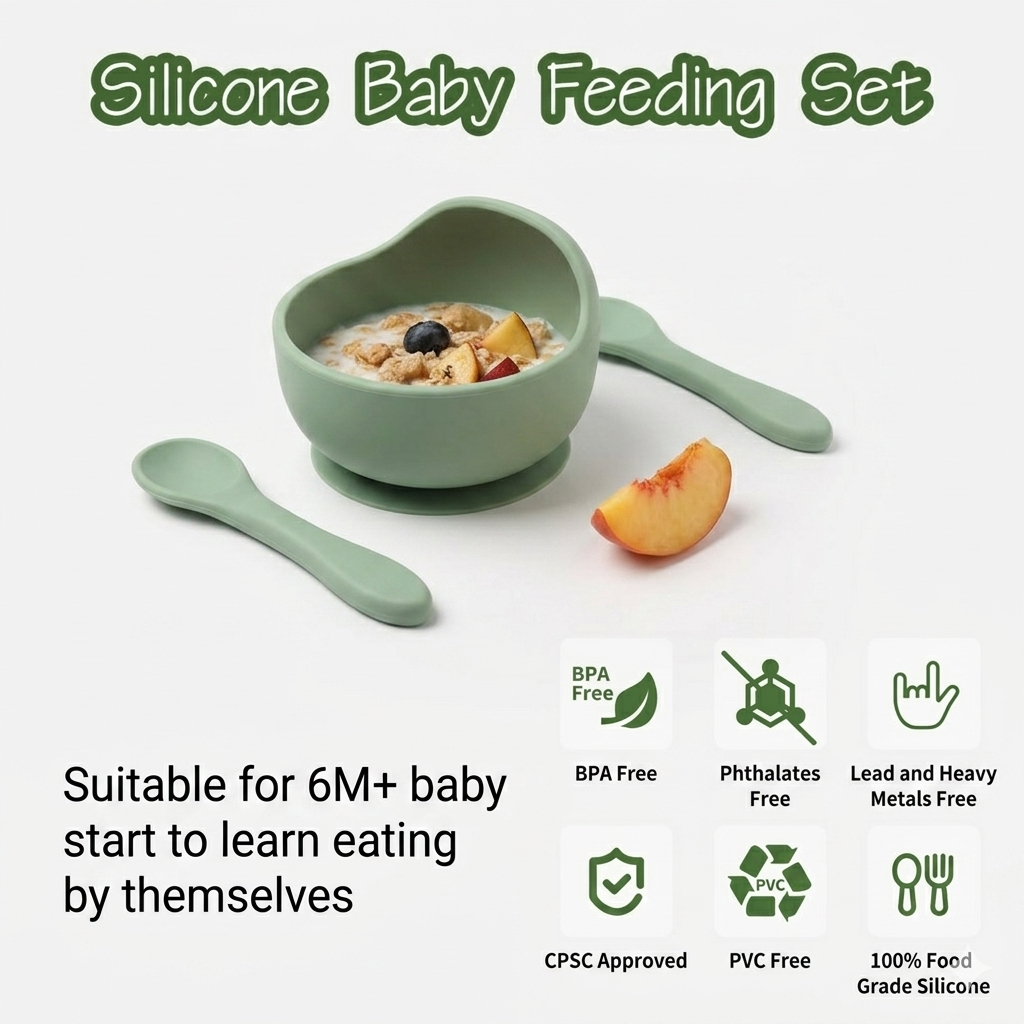 Baby Silicone Feeding Set
